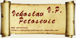 Vekoslav Petošević vizit kartica